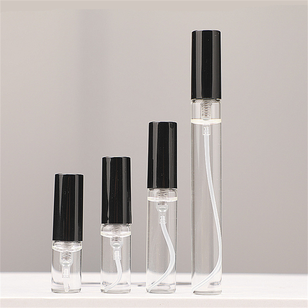 Fragrance Atomizer Pump - ขวดสเปรย์น้ำหอมเปล่าขนาดเล็กแบบพกพา5ชิ้น2มล./3มล./5มล./10มล. ขวดเครื่องสำอางตัวอย่างขวดเติมได้ฟรีเครื่องมือบรรจุ
