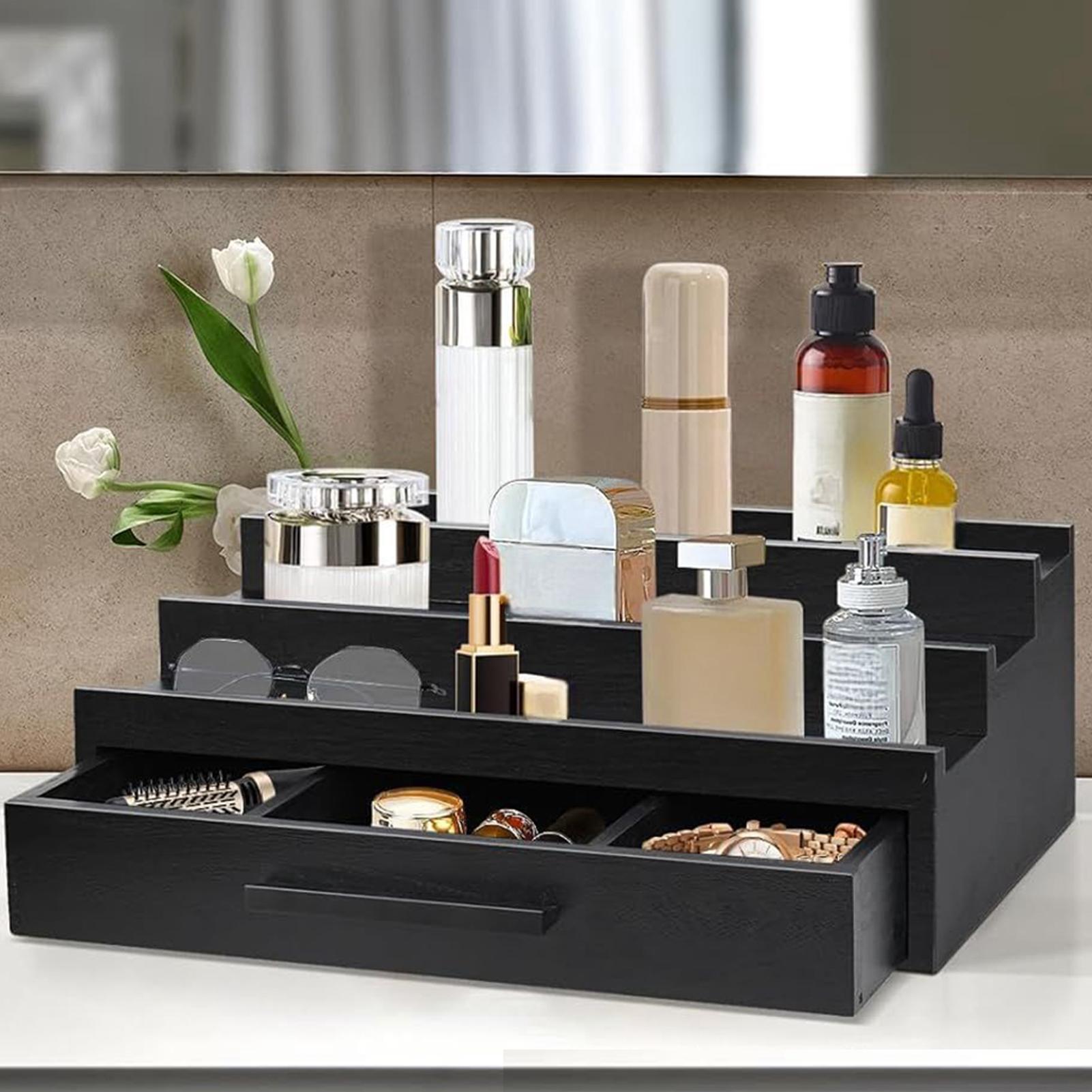 Perfume Fragrance Type - ที่จัดระเบียบน้ำหอม ชั้นวางน้ำหอมสามชั้น ที่วางน้ำหอม ชั้นวางน้ำหอม ที่วางน้ำหอมไม้ ที่วางน้ำหอมสีดำ