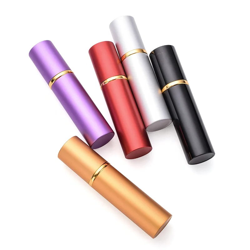 Fragrance Atomizer Pump - 5 ชิ้น 10 มิลลิลิตรอลูมิเนียมขวดน้ําหอมรีฟิลน้ําหอม Atomizer สเปรย์มินิขวดน้ําหอมที่ว่างเปล่า