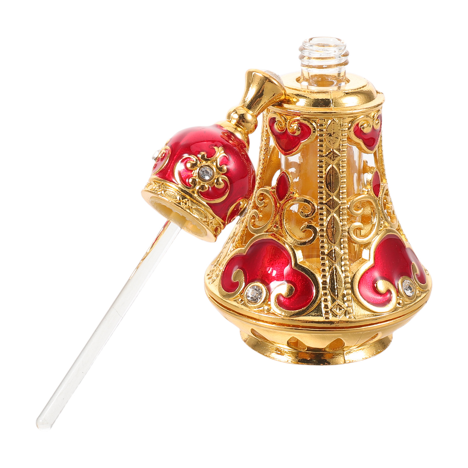 Perfume Refill Bottle - ขวดน้ำหอมแบบเติมได้สไตล์วินเทจ 125 มล. ขวดแก้วลายตกแต่งแบบอาหรับตะวันออกกลาง สำหรับน้ำมันหอมระเหย ห้องนอน