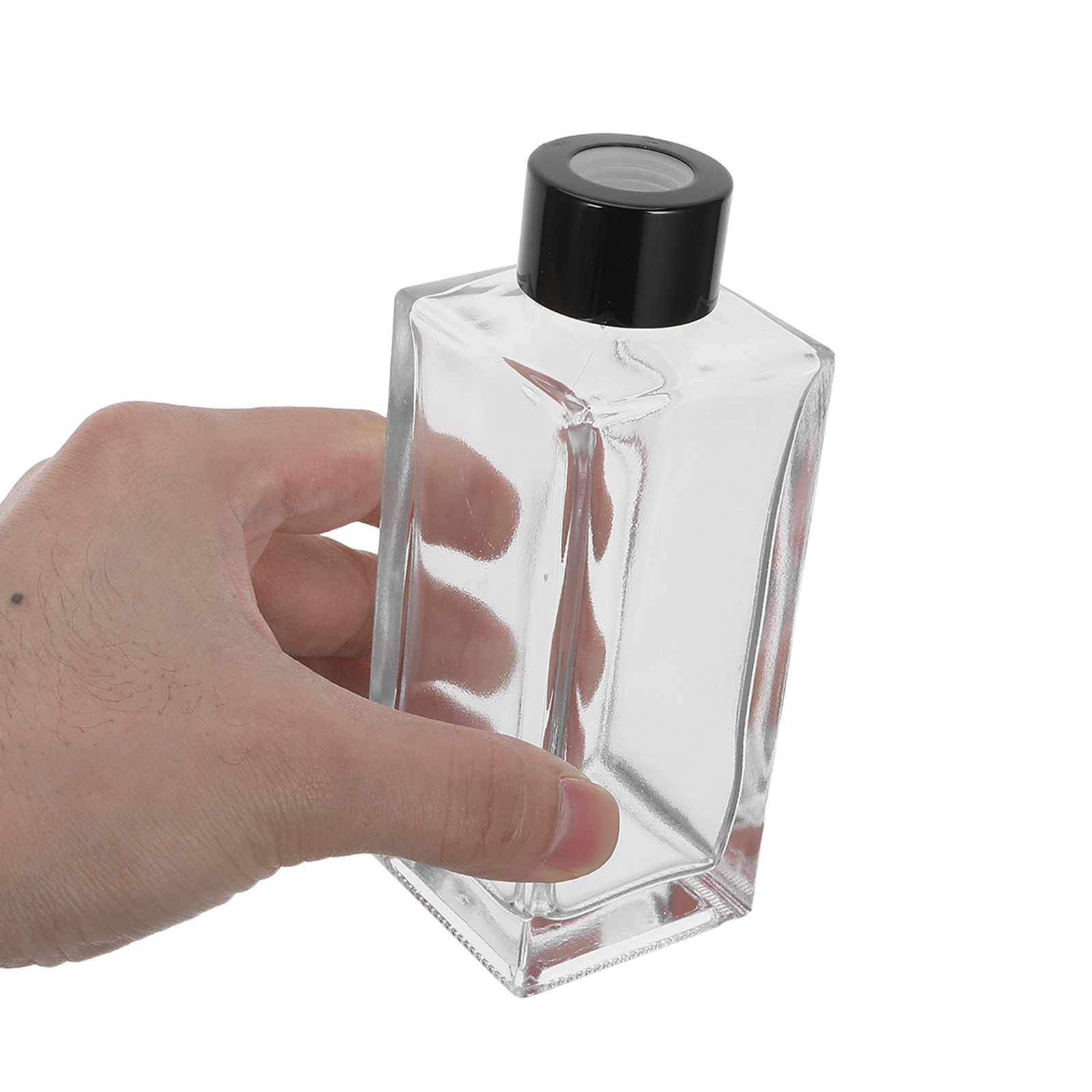 Perfume Refill Bottle - ชุดน้ำหอมปรับอากาศในห้องน้ำ 4 ชุด พร้อมก้านไม้หอมแบบใสขนาดเล็ก ขวดแก้วใสสำหรับเติมน้ำหอม ชุดอุปกรณ์กระจายกลิ่นหอมในบ้าน