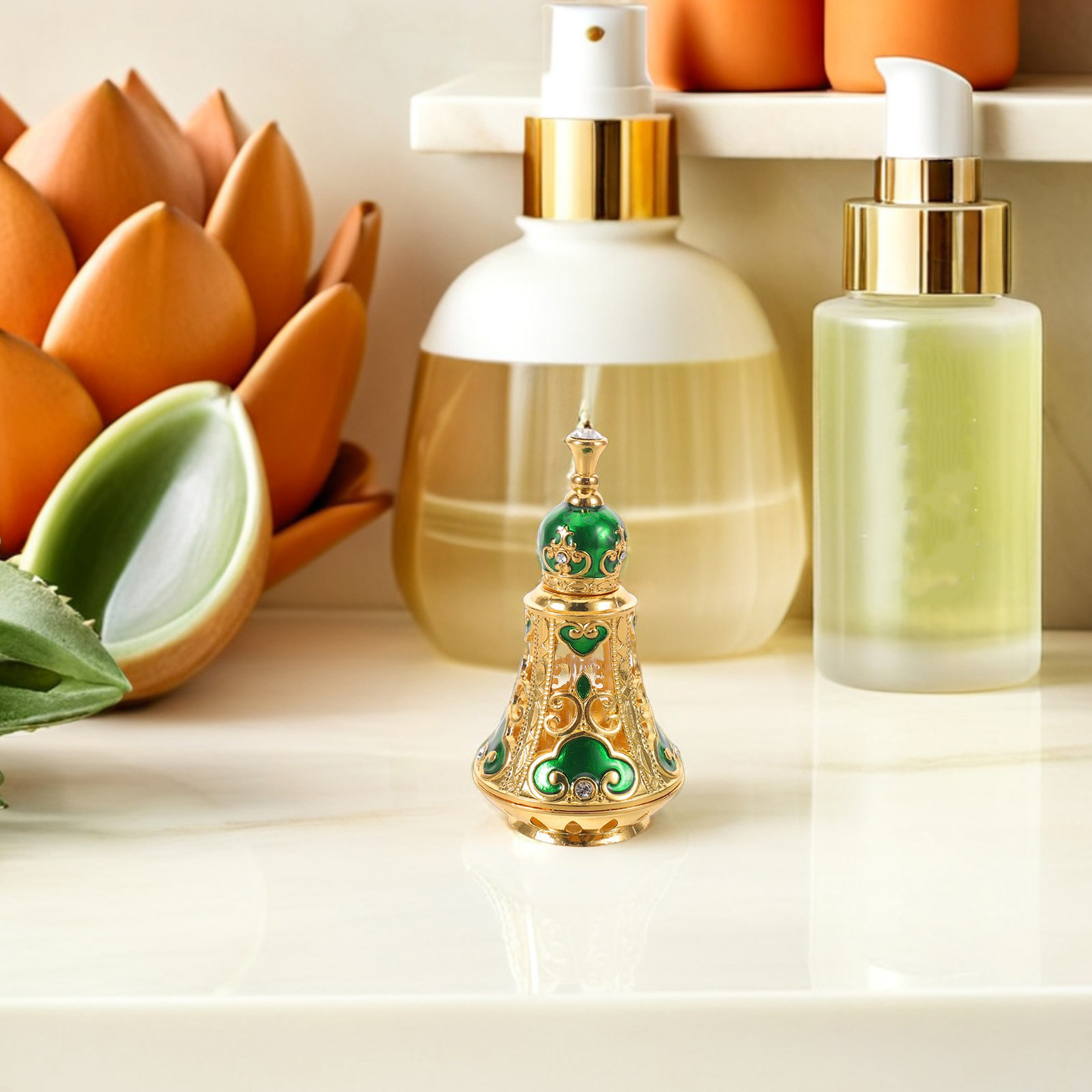 ขวดน้ำหอมวินเทจตกแต่งสไตล์ตะวั - Perfume Refill Bottle บทวิจารณ์และราคา