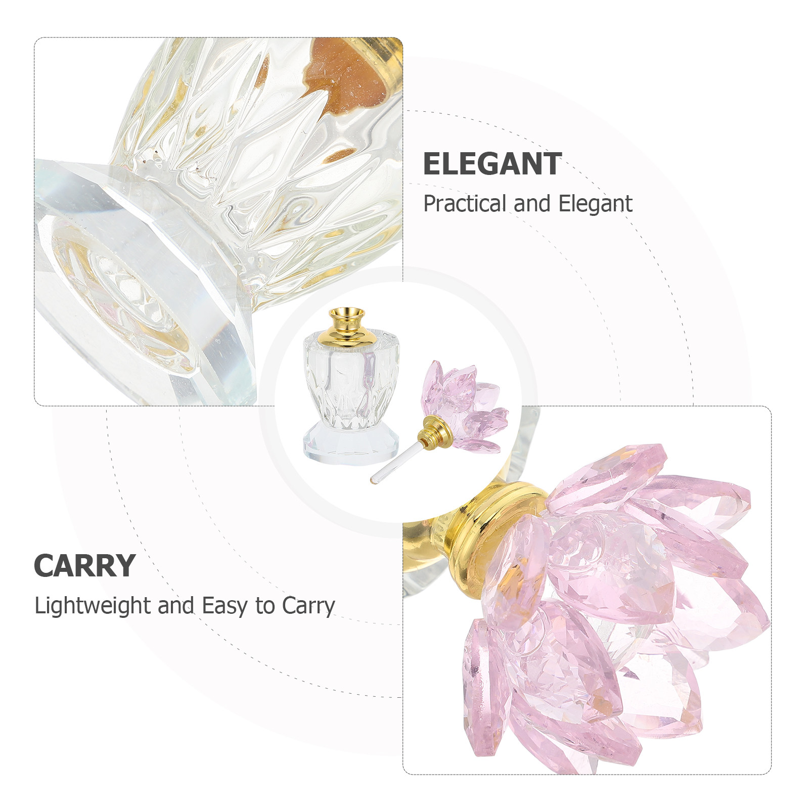 ขวดน้ำหอมคริสตัลสีชมพู 3 มล. ล - Perfume Refill Bottle บทวิจารณ์และราคา